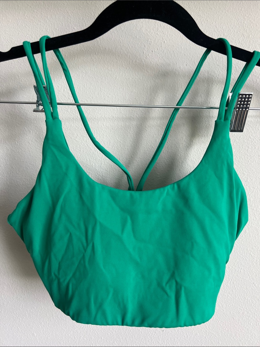 Paragon Green Strappy Crop bra